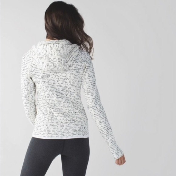 lululemon athletica White Hoodie with Black Script - Picture 3 of 16